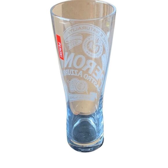Pre Owned Peroni Nastro Azzurro Birra Superiore Etched Beer Glass Pilsner Style - Picture 3 of 13